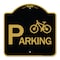 Signmission Bicycle Parking With Graphic, Black & Gold Aluminum Architectural Sign, 18" x 18", BG-1818-24325 A-DES-BG-1818-24325 - alternate 1